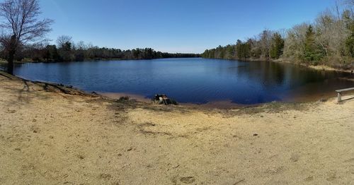 Scenic view of calm lake