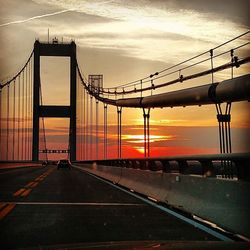 View of road at sunset