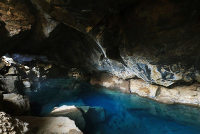 Rock formations in cave