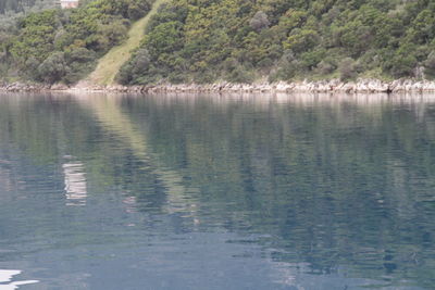 Scenic view of lake against mountain