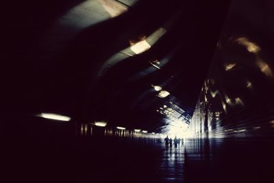 People in tunnel