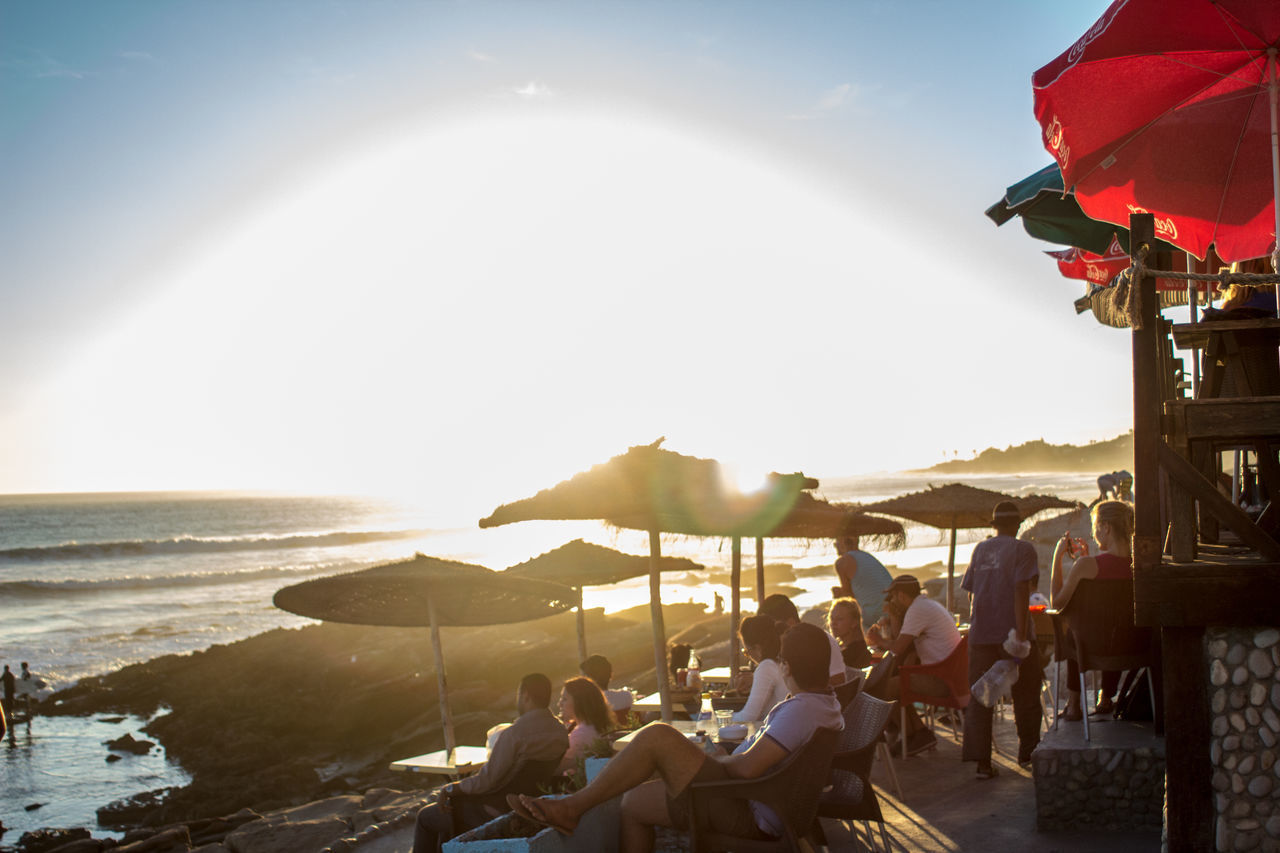 GROUP OF PEOPLE ON BEACH