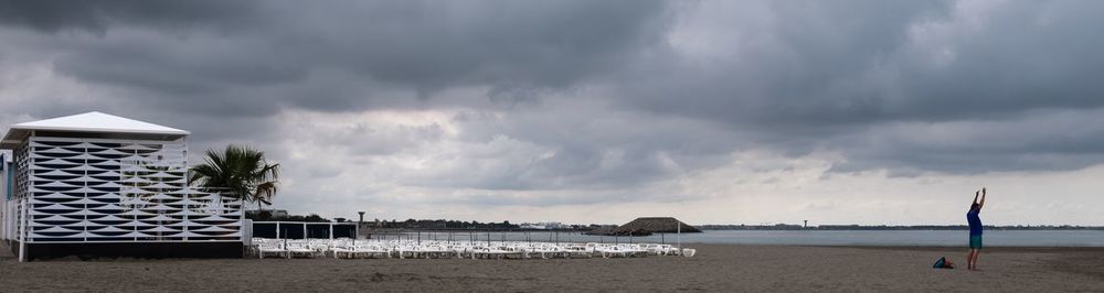 Panoramic view of beach against sky