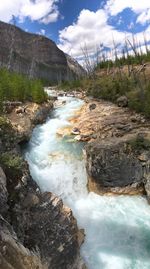 Scenic view of river against sky