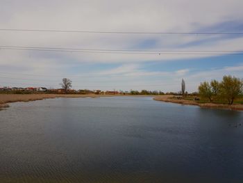 Scenic view of river against sky