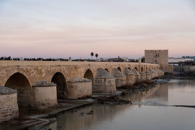 Roman bridge in cordoba, andalusia, spain