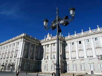Low angle view of royal palace of madrid