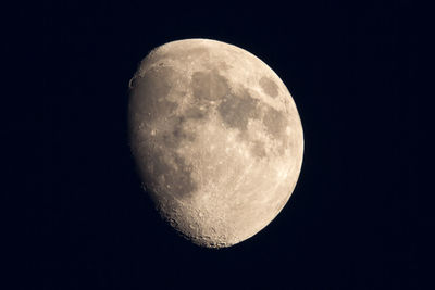 Low angle view of moon in sky