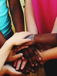 Cropped image of woman holding hands