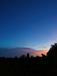 Silhouette trees against sky during sunset