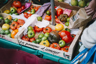 Vegetables for sale in market