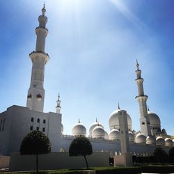 Low angle view of mosque against sky