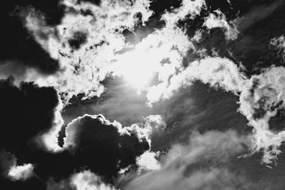 Low angle view of clouds in sky