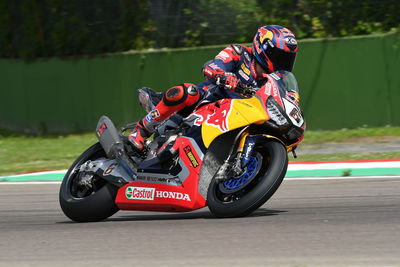 View of person riding motorcycle