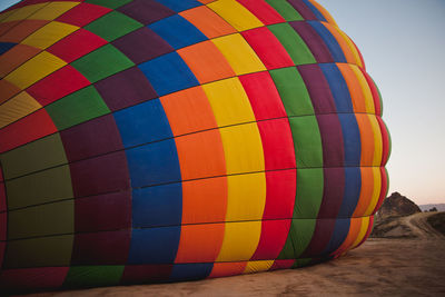 Close-up of hot air balloon