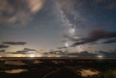 Scenic view of sky at night