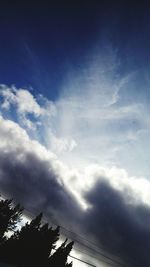 Low angle view of cloudy sky