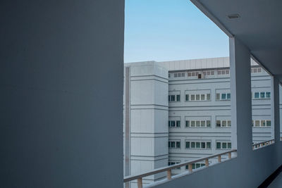 Low angle view of modern building against sky