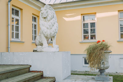 View of statue outside building