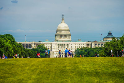 Buildings in park