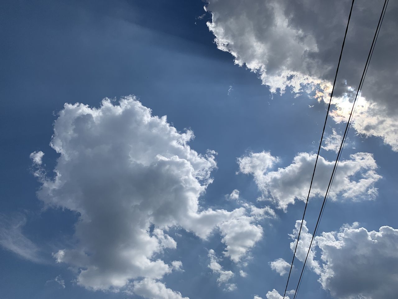 LOW ANGLE VIEW OF CABLES AGAINST SKY