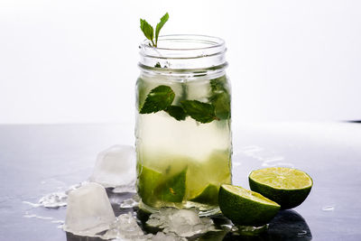 Close-up of drink with ice cream