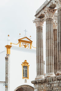 Low angle view of church against clear sky