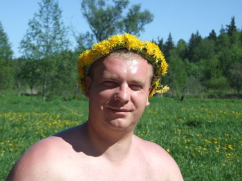 Portrait of young man smiling