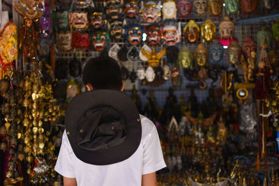 A man in masks shop.thailand