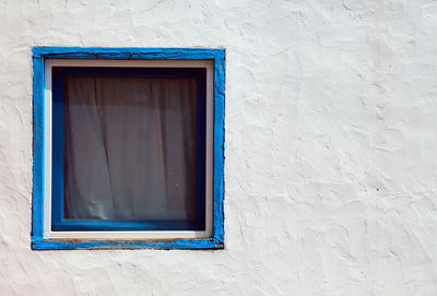 Closed door of building