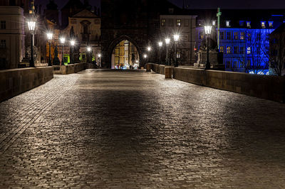 View of street at night