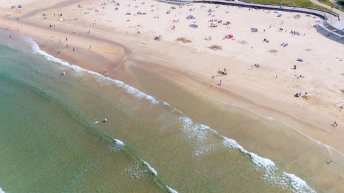 High angle view of beach