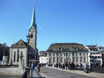 View of church against blue sky