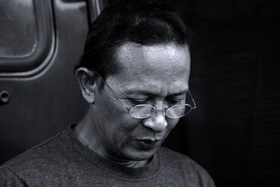 Close-up portrait of young man