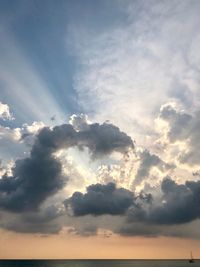 Low angle view of clouds in sky