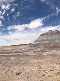 Scenic view of desert against sky