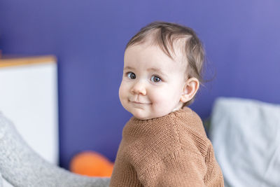 Portrait of cute baby boy