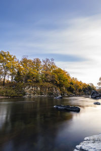 Scenic view of river against sky