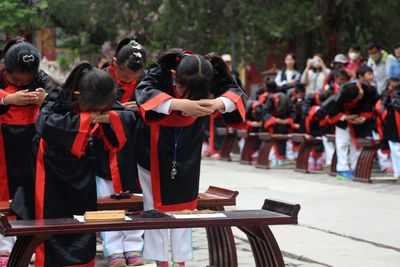 Children wearing traditional clothing