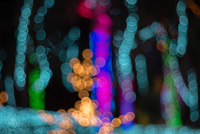 Defocused image of illuminated lights