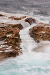 Scenic view of sea waves