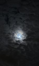 Low angle view of moon in sky