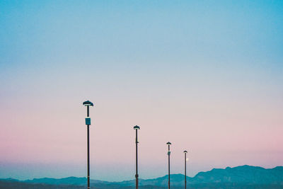 Street light against clear sky