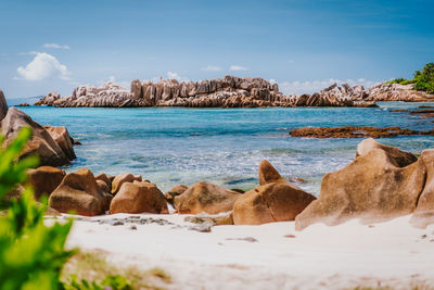 View of rocks on beach