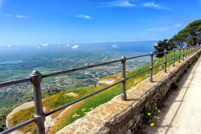 Scenic view of sea against blue sky