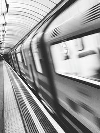 Train on railroad station platform