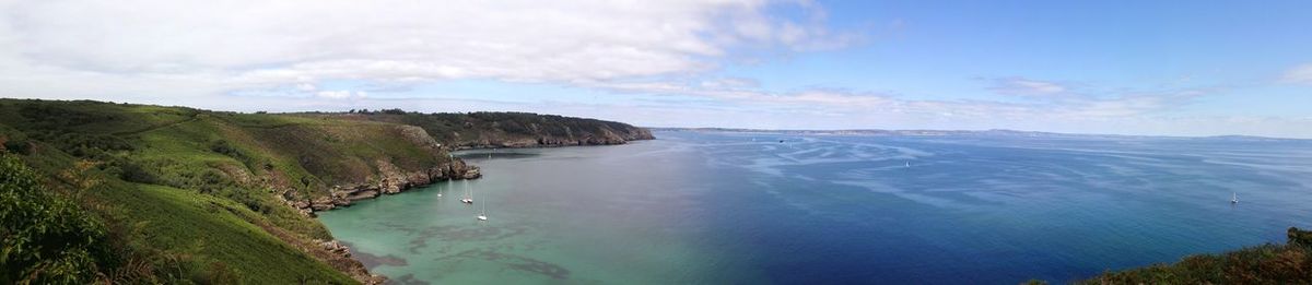 Panoramic view of sea against sky