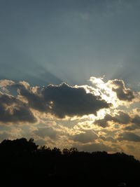 Silhouette landscape at sunset