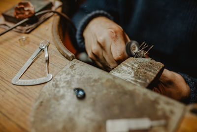 Man working on wood