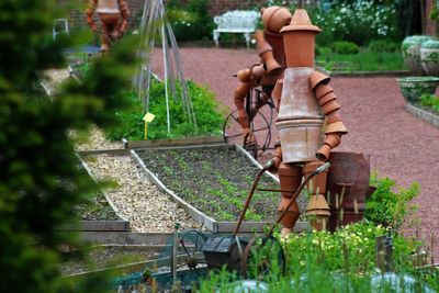 Close-up of rusty metal pipe
